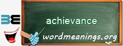 WordMeaning blackboard for achievance